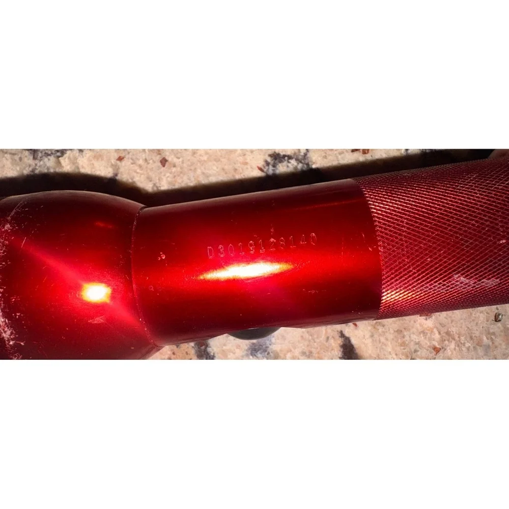 Vintage Maglite D Cell Flashlight Red Anodized Made in USA 12.5 inch WORKS